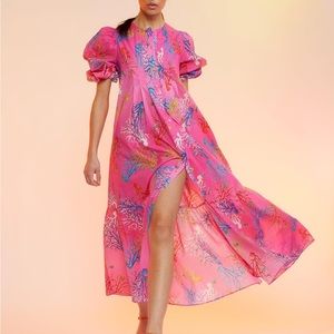Cynthia Rowley hot pink coral dress